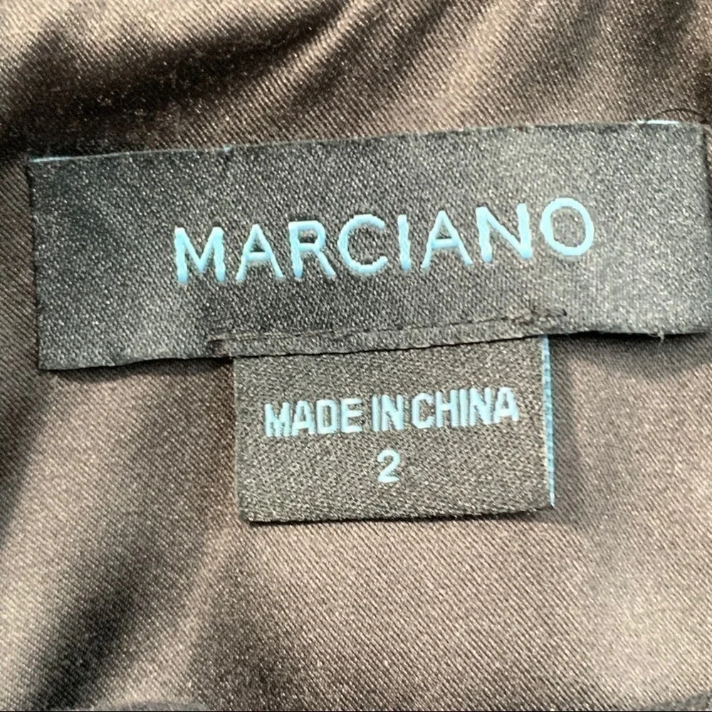 MARCIANO by Guess Retas Black Sheath Dress Keyhole Cocktail Size 2